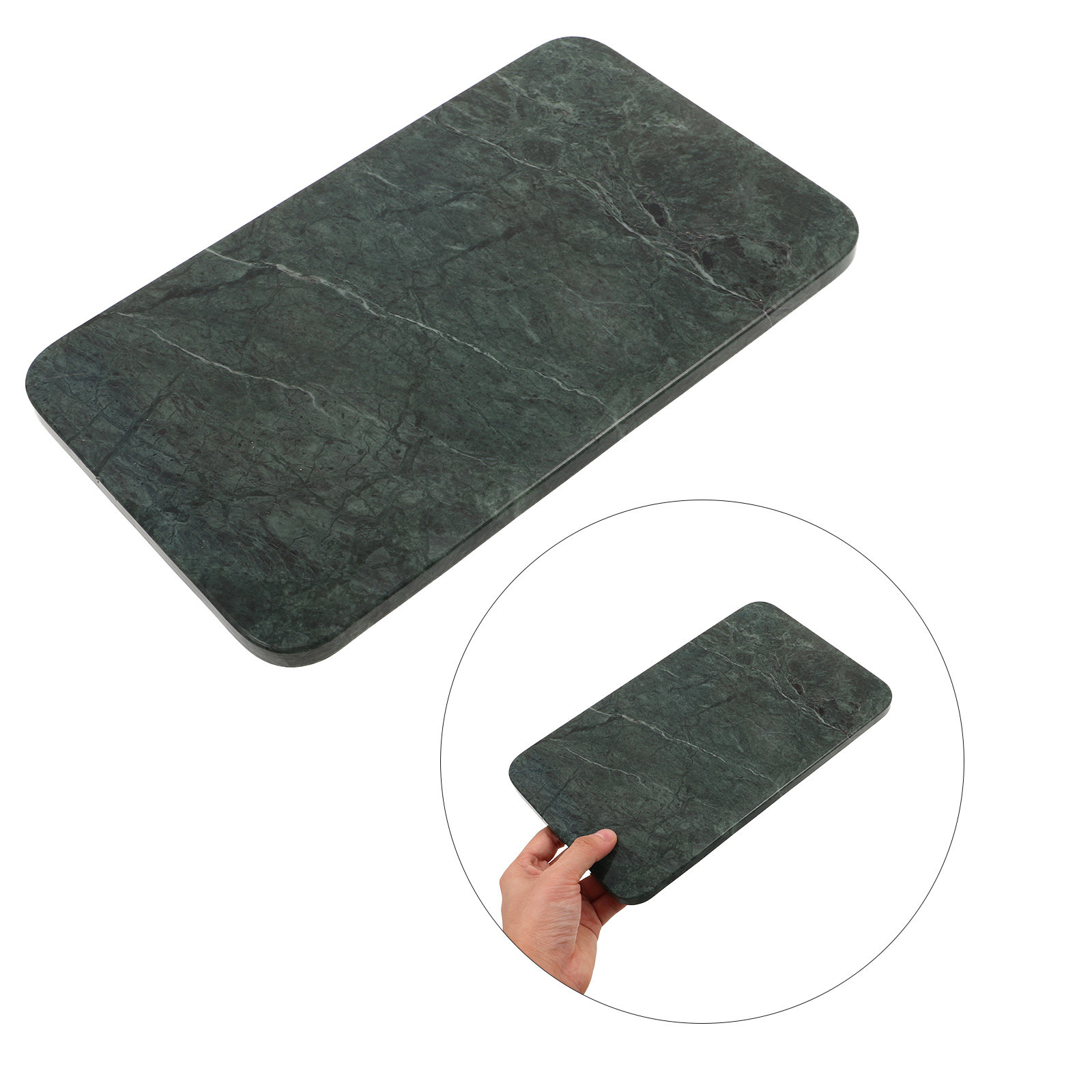 Luxury Skincare Tray - Plateau rectangulaire en marbre, luxe, pierre