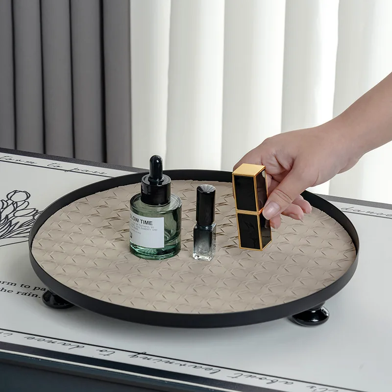Luxury Skincare Tray - Plateau de rangement décoratif en cuir