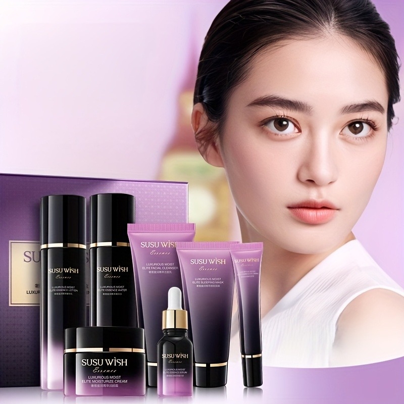 Luxury Skincare Routine - Ensemble d'essences hydratantes luxueux et élégant