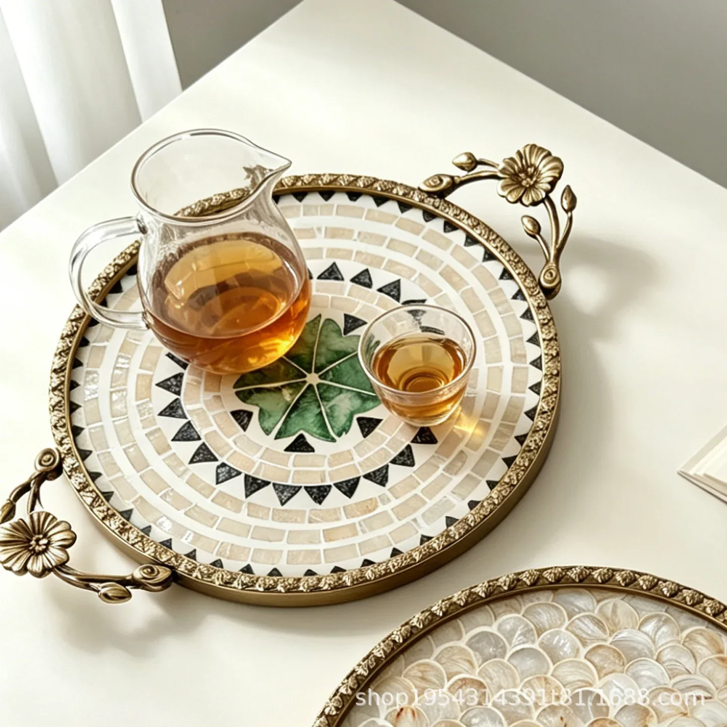 Luxury Skincare Tray - b7- Nouveau plateau décoratif chinois rétro