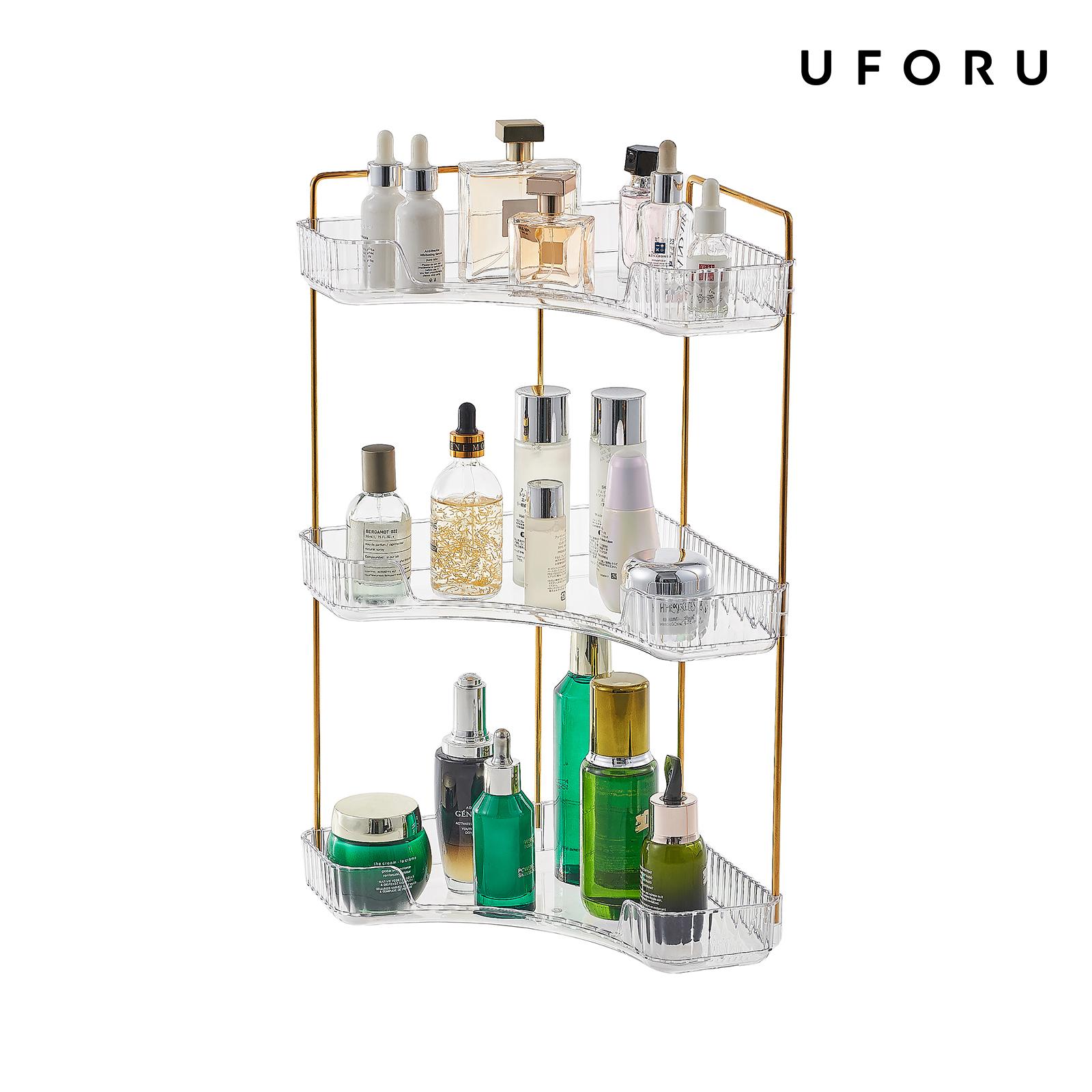 Luxury Skincare Tray - Étagère de rangement d'angle à 3