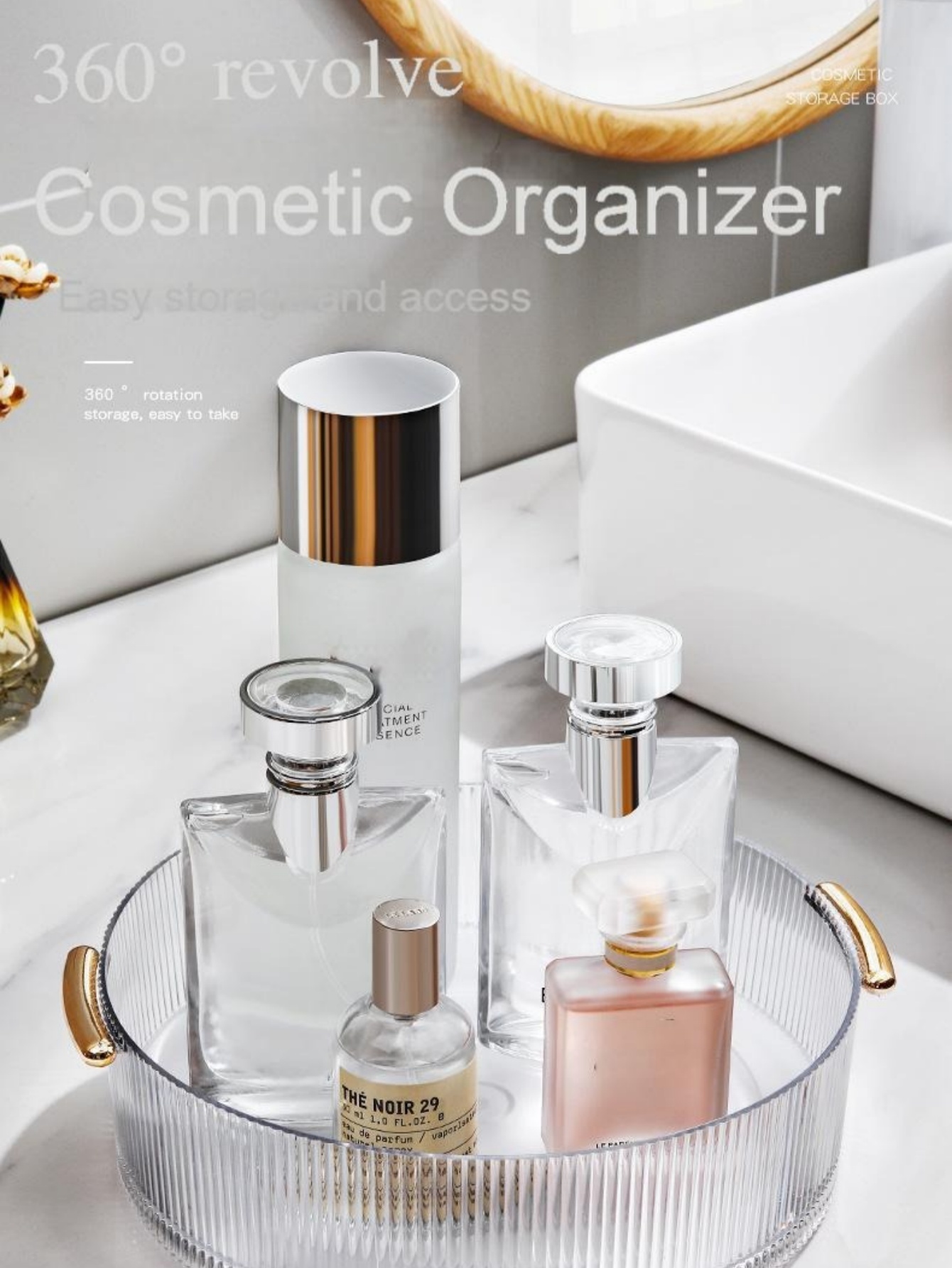 Plateau de rangement transpare - Luxury Skincare Tray avis et prix