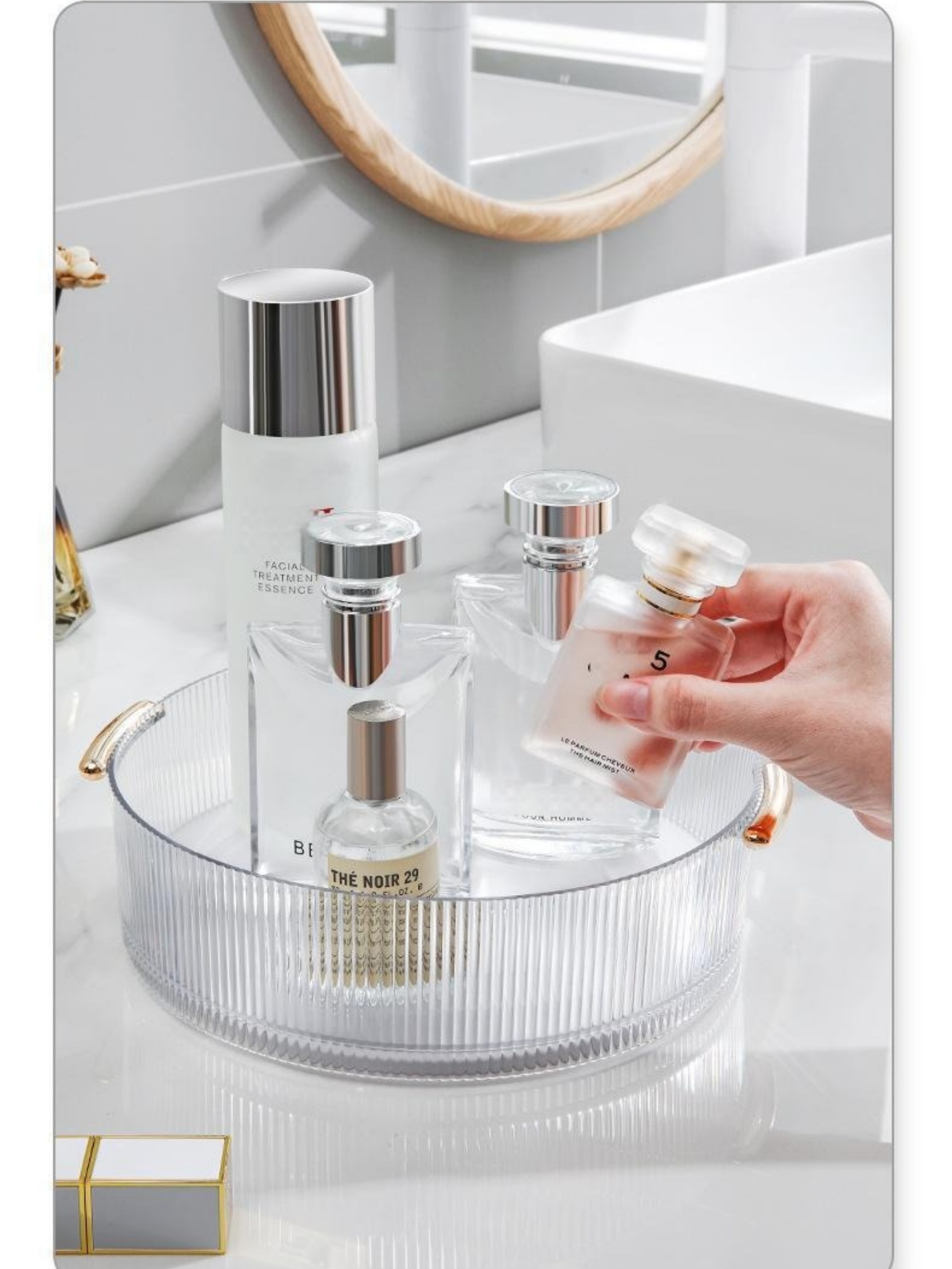 Plateau de rangement transpare - Luxury Skincare Tray avis et prix